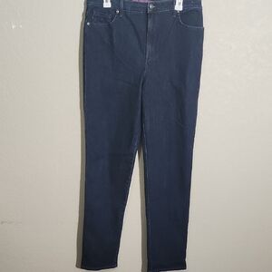 Gloria Vanderbilt Jeans Amanda 12 LONG Dark Wadh Blue High Rise